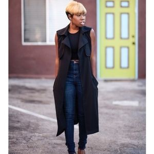 Misguided Sleeveless Trench Coat
